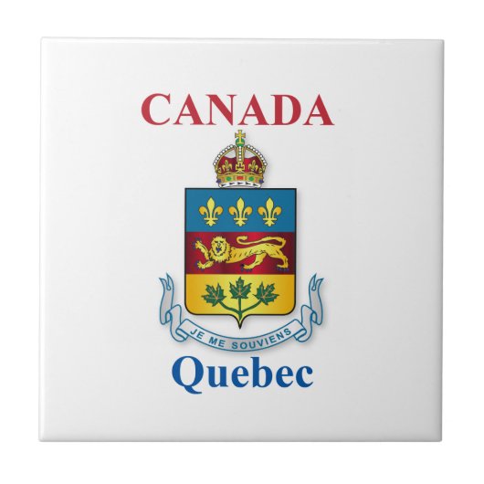 Quebec-Wappen Fliese (Vorderseite)