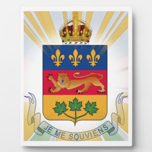 Quebec-Wappen Fotoplatte