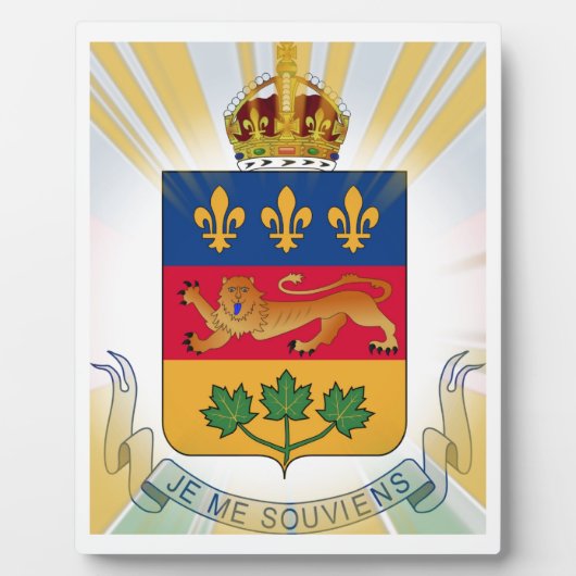 Quebec-Wappen Fotoplatte (Vorderseite)