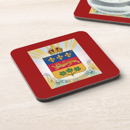 Quebec-Wappen Getränkeuntersetzer (Linke Seite)