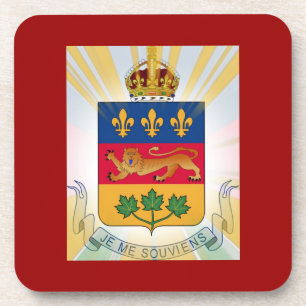 Quebec-Wappen Getränkeuntersetzer