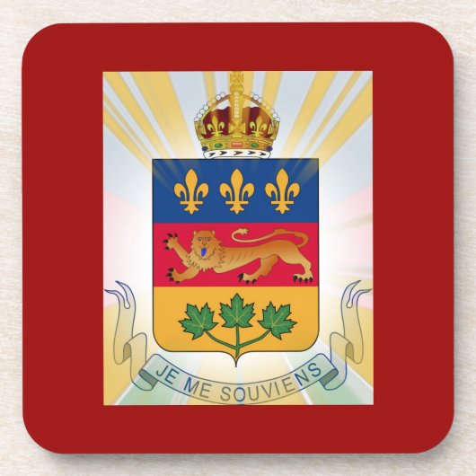 Quebec-Wappen Getränkeuntersetzer (Vorderseite)