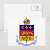 Quebec-Wappen Postkarte (Vorne/Hinten)