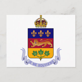 Quebec-Wappen Postkarte