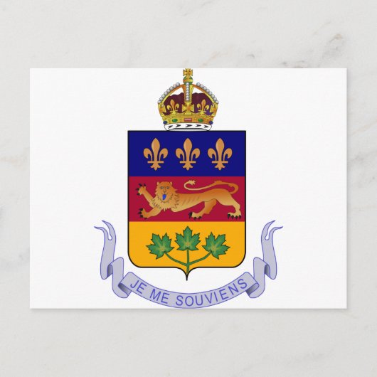 Quebec-Wappen Postkarte (Vorderseite)