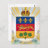Quebec-Wappen Postkarte (Vorne/Hinten)