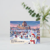 Quebec-Winterkarneval Kanada Postkarte (Stehend Vorderseite)