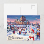 Quebec-Winterkarneval Kanada Postkarte (Vorne/Hinten)