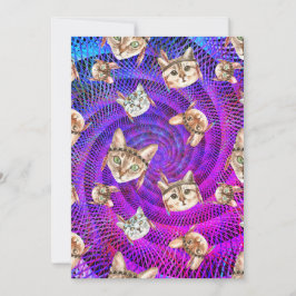 Quebecois Birthday Hippie Katzenköpfe psychedelisc Feiertagskarte