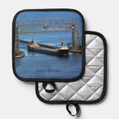 Quebecois, der in den Duluth-Potbesitzer eintritt Topflappen (Vorderseite/Rückseite)