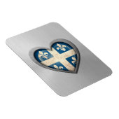 Quebecois Herz Flag Stainless Steel Effect Magnet (Rechte Seite)