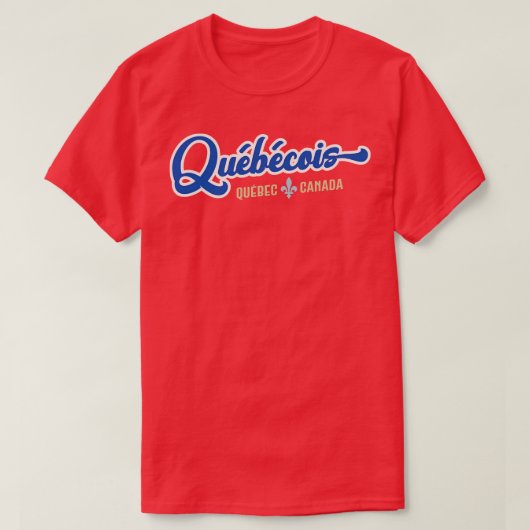 Quebecois Proud Französisch Kanadian du Quebec Dar T-Shirt (Design vorne)