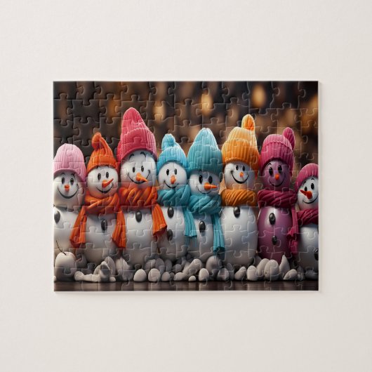 Quebra-Cabeça Bonecos de Neve Puzzle (Horizontal)