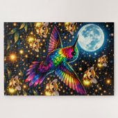 Quebra-Cabeça (Puzzle) Meia-noite com Beija-Flores Puzzle (Horizontal)