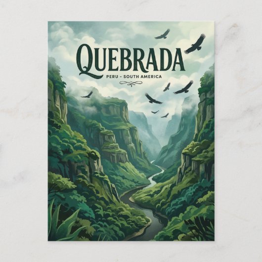 Quebrada de los Cuervos is already in Spanish, how Postkarte (Vorderseite)