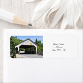 Quechee Gorge Covered Bridge - Adressetikett (Insitu)