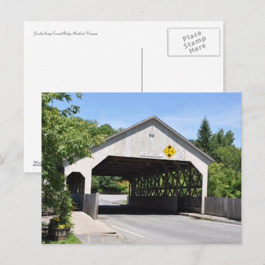 Quechee Gorge Covered Bridge - Postcard Postkarte (Vorne/Hinten)