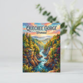 Quechee Gorge Vermont Postkarte (Stehend Vorderseite)