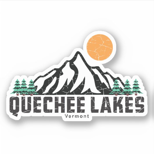 Quechee Lakes Sunset T - Shirt Aufkleber (Vorderseite)