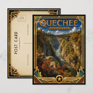 Quechee Vermont Vintage Art Deco Golden Age Postkarte