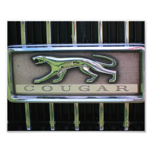 Quecksilber-Cougar-Grill-Emblem der 1960er Jahre Fotodruck (Vorne)