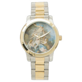 Quecksilber, der den Säugling Baccus an die Nymphe Armbanduhr