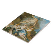 Quecksilber, der den Säugling Baccus an die Nymphe Fliese (Seite)