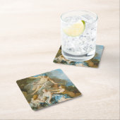 Quecksilber, der den Säugling Baccus an die Nymphe Rechteckiger Pappuntersetzer (Vor Ort)