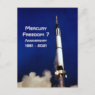 Quecksilber Freedom 7 - 60. Jubiläum Postkarte