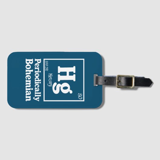 Quecksilber Gepäckanhänger (Vorderseite (Horizontal))