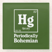 Quecksilber Glasuntersetzer (Vorderseite)