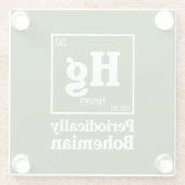 Quecksilber Glasuntersetzer (Rückseite)