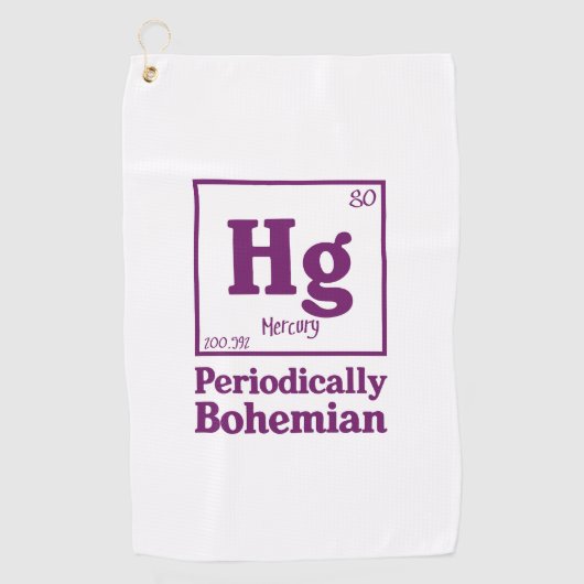 Quecksilber Golfhandtuch (Vorderseite)