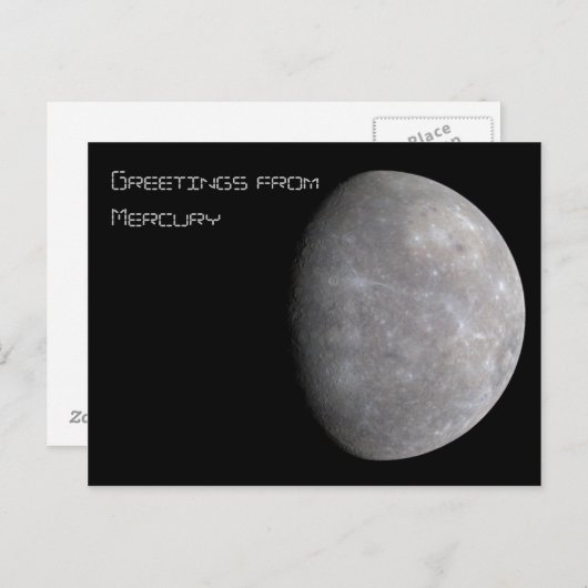 Quecksilber Postkarte (Vorne/Hinten)