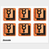 Quecksilber Quadratischer Aufkleber (Blatt)