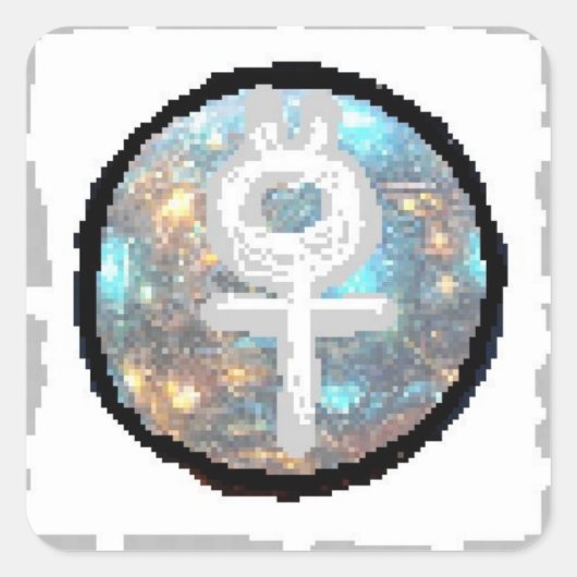 Quecksilber-Tag Quadratischer Aufkleber (Vorderseite)