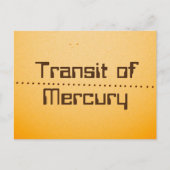 Quecksilberdurchfuhr der Sonne Postkarte (Vorderseite)