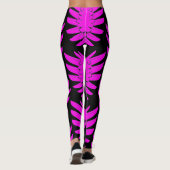 Quecksilberrosa und schwarz Streifen athletisch Leggings (Rückseite)