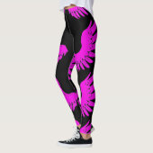 Quecksilberrosa und schwarz Streifen athletisch Leggings (Links)