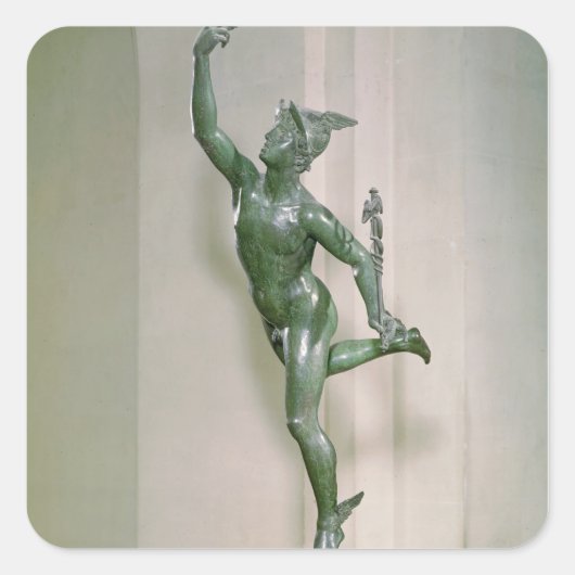 Quecksilberstatue Quadratischer Aufkleber (Vorderseite)