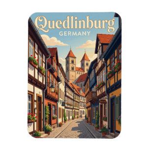 Quedlinburger Gasse Deutschland Magnet