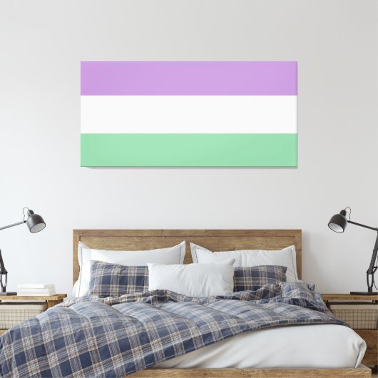 Quee Flag Art Leinwanddruck (Insitu (Schlafzimmer))