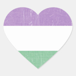 Quee Flag-Farben für Geschlecht Herz-Aufkleber