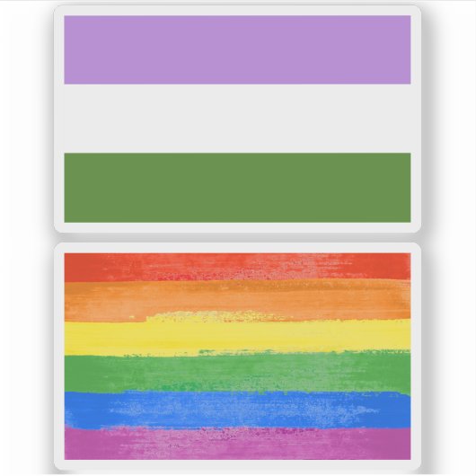 Quee Flagge Aufkleber (Vorderseite)