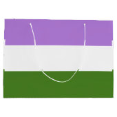 Quee Flagge Große Geschenktüte (Rückseite)