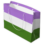 Quee Flagge Große Geschenktüte (Rückseite Schrägansicht)