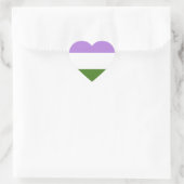 Quee Flagge Herz-Aufkleber (Tasche)