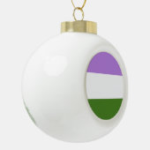 Quee Flagge Keramik Kugel-Ornament (Links)