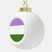 Quee Flagge Keramik Kugel-Ornament (Rechts)