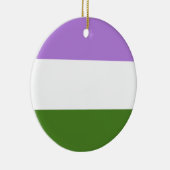 Quee Flagge Keramik Ornament (Rechts)
